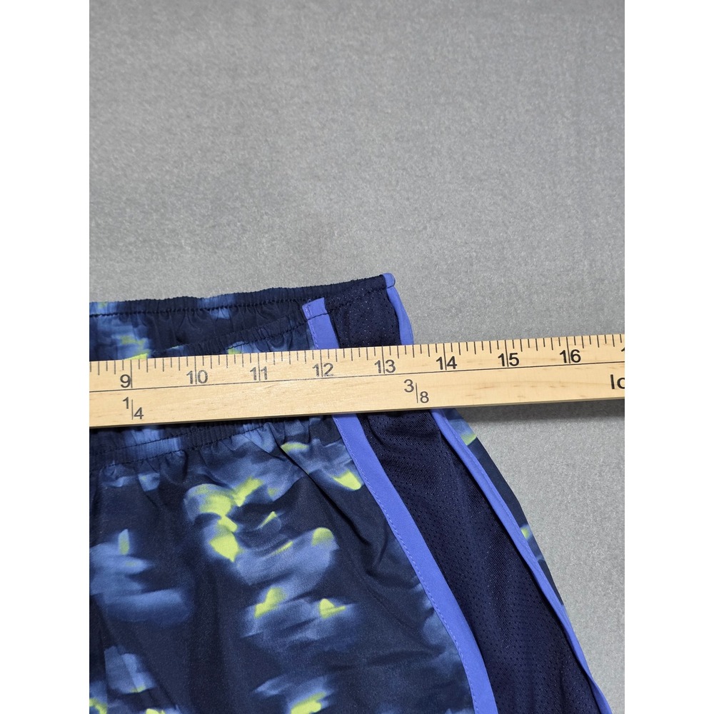Nike Tempo Dri-FIT Running Shorts Navy Yellow Abstract Print Womens Small - Picture 6 of 9
